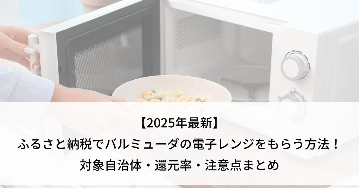 ふるさと納税　バルミューダ　レンジ